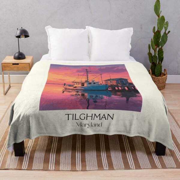 Item preview, Tilghman Island Maryland | Watermen's Village Sunset Poster designed and sold by TuncGK.