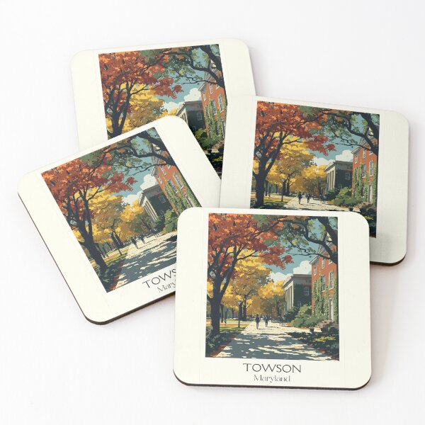 Item preview, Towson Maryland | Autumn University Town Poster designed and sold by TuncGK.