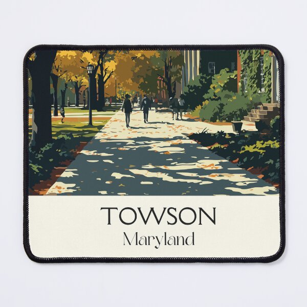 Item preview, Towson Maryland | Autumn University Town Poster designed and sold by TuncGK.