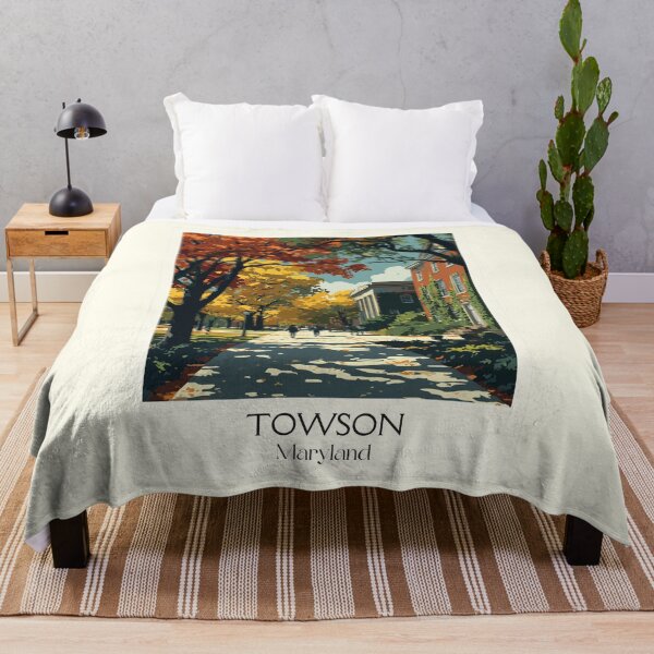Item preview, Towson Maryland | Autumn University Town Poster designed and sold by TuncGK.