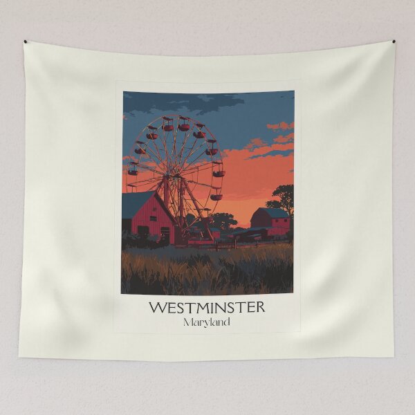 Item preview, Westminster Maryland | County Fair Sunset Poster designed and sold by TuncGK.