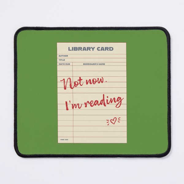 Item preview, Neutral beige library card with saying designed and sold by redcatdecor.