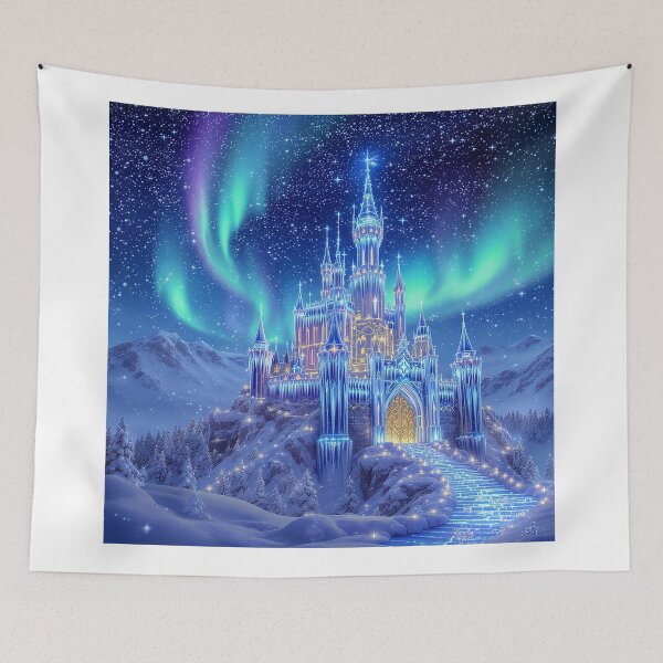 Item preview, Christmas Castle of Dreams Magical Ice Palace on a Snowy Mountaintop designed and sold by acceleratorhams.