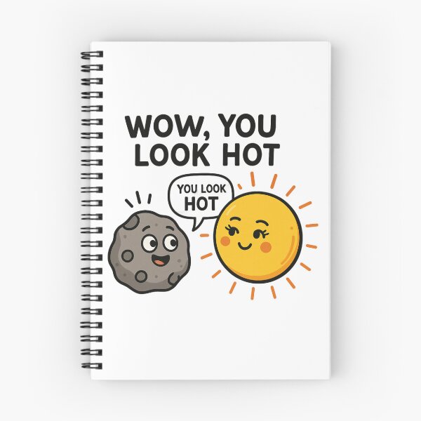Item preview, Cute Sun and Asteroid Flirty Cartoon Pun Design. designed and sold by The-T-In-Retro.