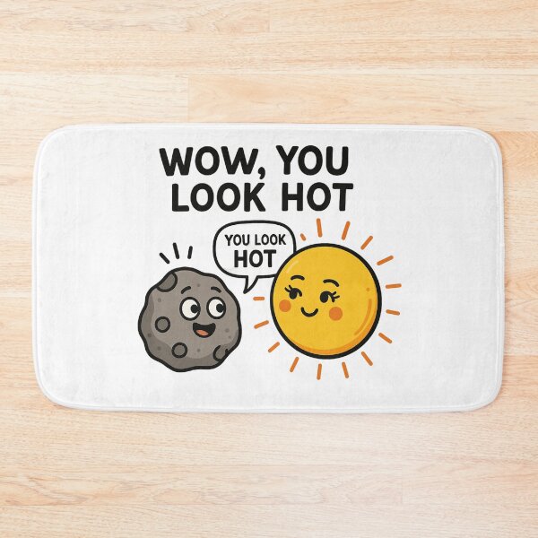 Item preview, Cute Sun and Asteroid Flirty Cartoon Pun Design. designed and sold by The-T-In-Retro.