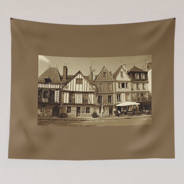 Item preview, Medieval buildings by Vannes port 1, sepia designed and sold by paulboizot.