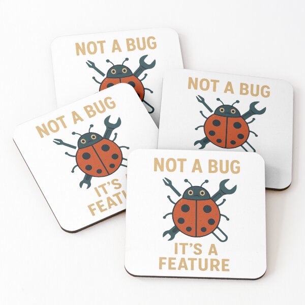 Item preview, Funny Not a Bug Its a Feature Programmer Shirt. designed and sold by The-T-In-Retro.