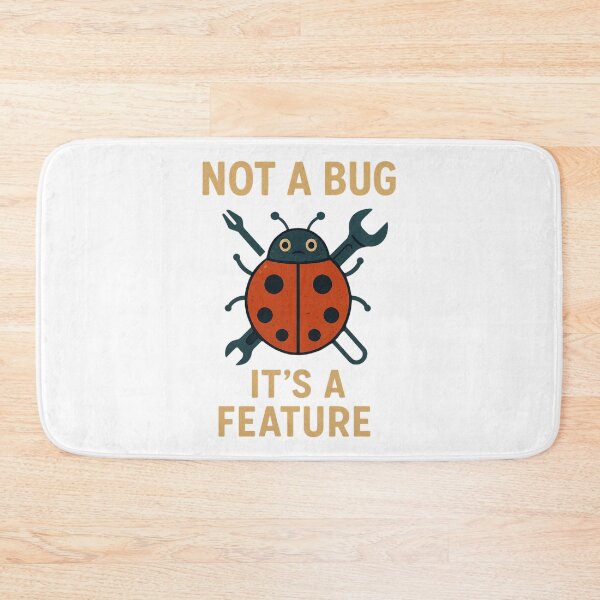 Item preview, Funny Not a Bug Its a Feature Programmer Shirt. designed and sold by The-T-In-Retro.