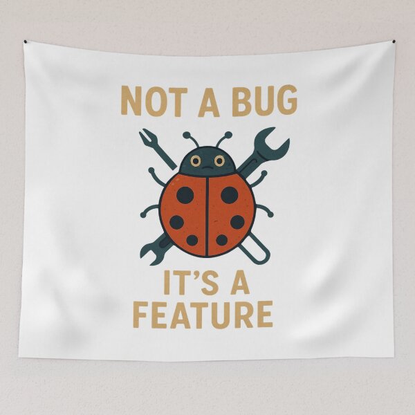 Item preview, Funny Not a Bug Its a Feature Programmer Shirt. designed and sold by The-T-In-Retro.
