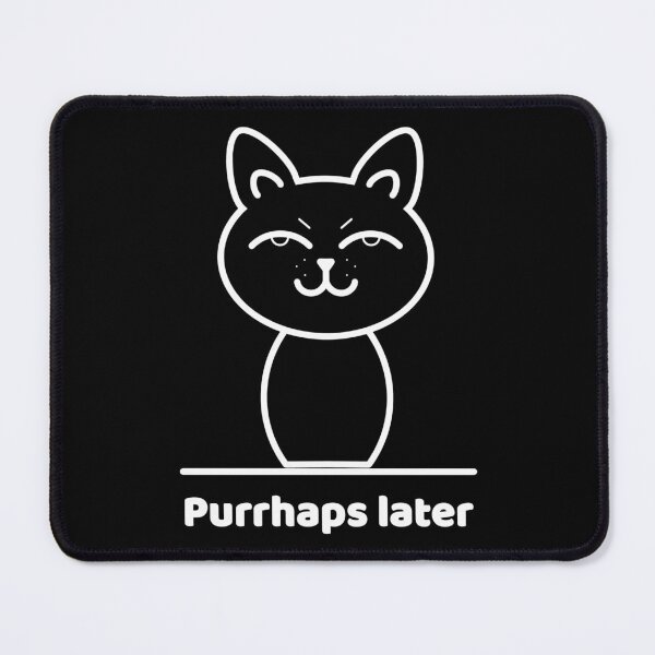 Item preview, Purrhaps Later - Grumpy Cat Pun Line Art designed and sold by P&B Digital Art.