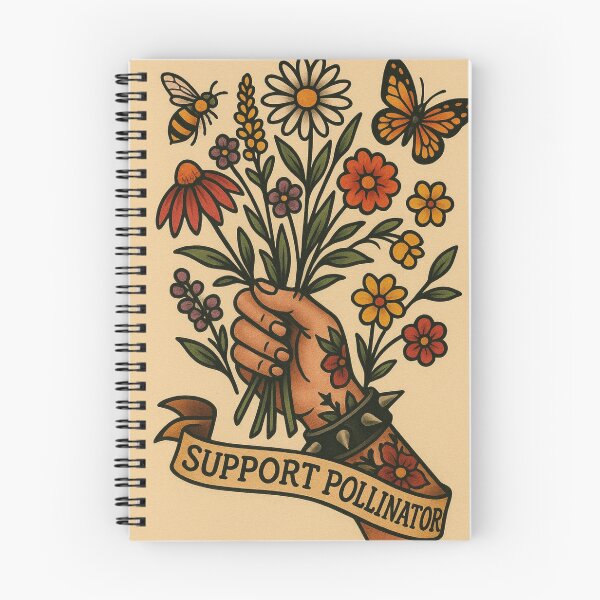 Item preview, Abejorro polinizador nativo, abejas nativas, polinizador retro, jardín vintage designed and sold by Wild Blood Designs.