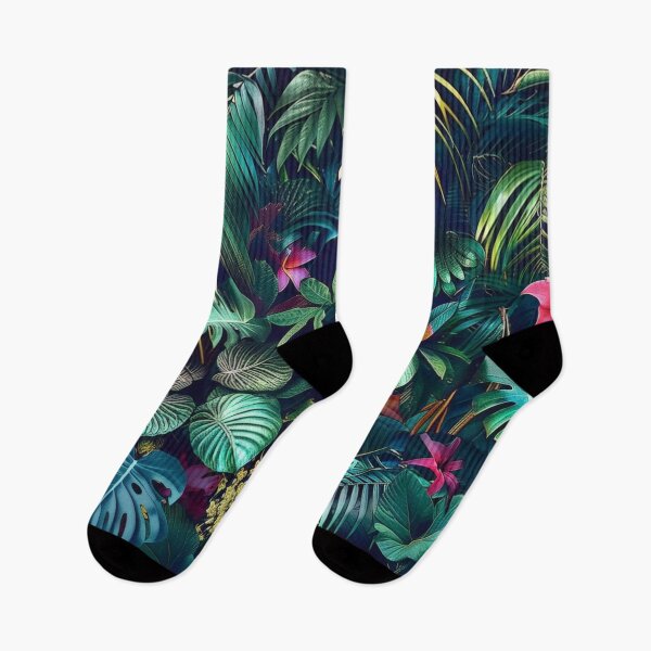 Artikelvorschau, Neonfarbener, stimmungsvoller Blumenduft mit Monstera und Palmenblättern entworfen und verkauft von Atlas Kai.