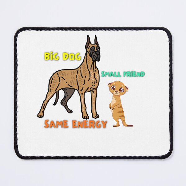 Item preview, Big Dog, Small Friend — Same Energy! | Great Dane & Mongoose Playtime Sticker designed and sold by SVenterprises.