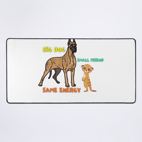 Item preview, Big Dog, Small Friend — Same Energy! | Great Dane & Mongoose Playtime Sticker designed and sold by SVenterprises.