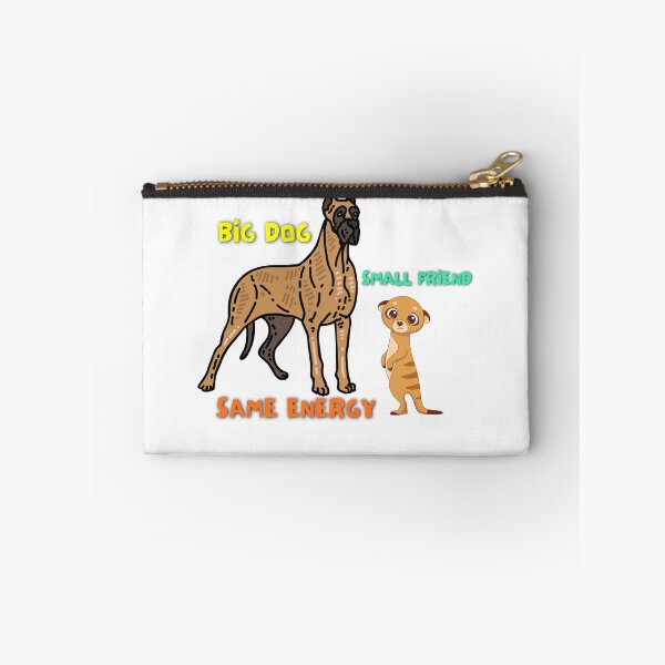 Item preview, Big Dog, Small Friend — Same Energy! | Great Dane & Mongoose Playtime Sticker designed and sold by SVenterprises.