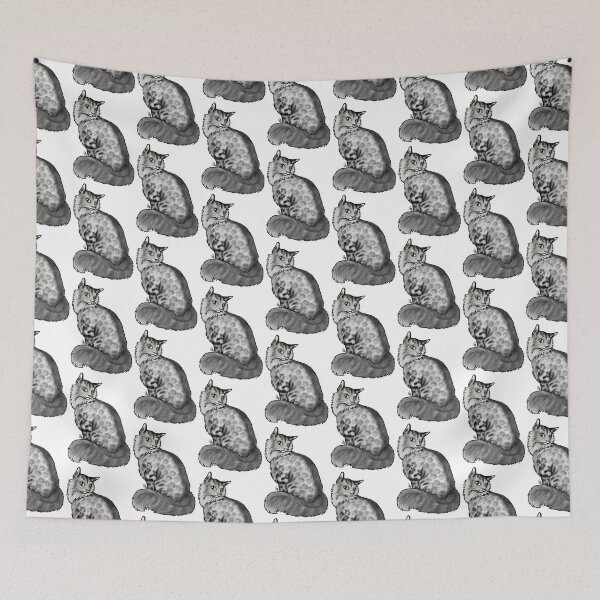 Item preview, Cat - Bengal Cat - Snow Spotted Longhair designed and sold by Jennifer Stolzer.
