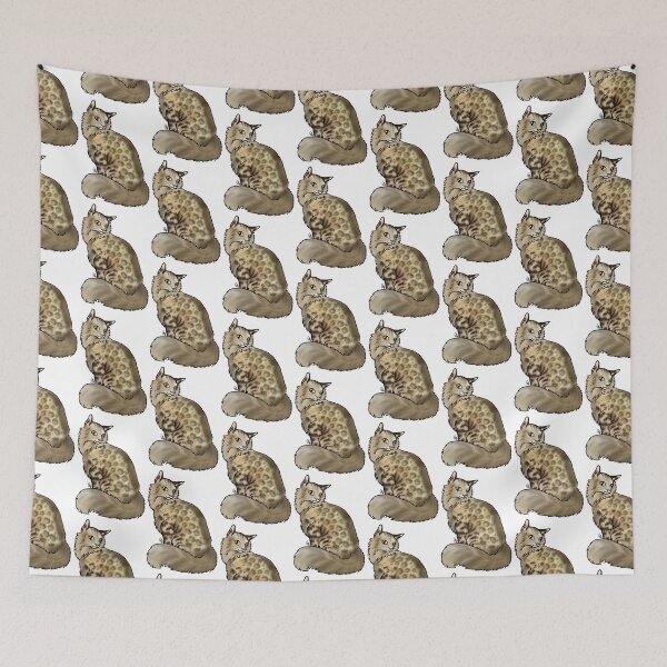 Item preview, Cat - Bengal Cat - Tan Spotted Longhair designed and sold by Jennifer Stolzer.