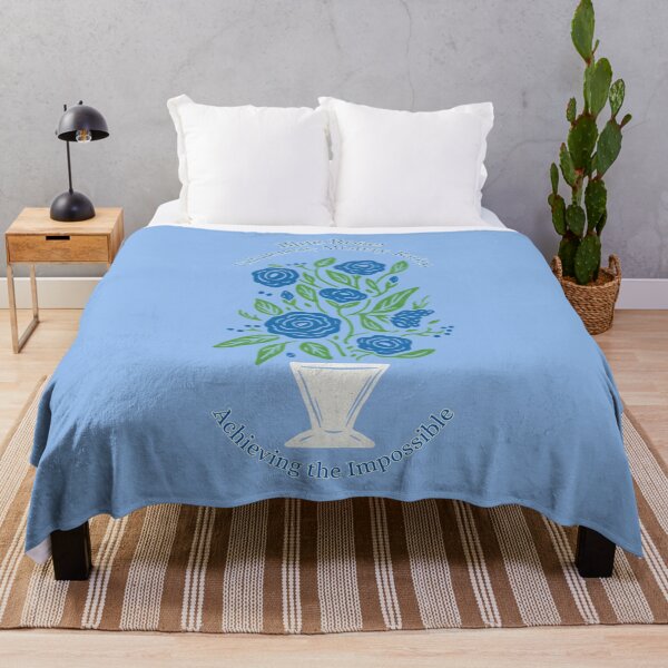 Item preview, Blue Roses in White Vase designed and sold by Brickroad Dsigns.