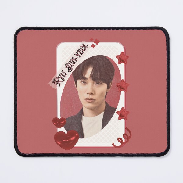 Item preview, Ryu Jun-yeol (류준열)  Korean Actor Kdrama Group Card Red Aesthetic Collage Design designed and sold by AJUNICE STUDIO.