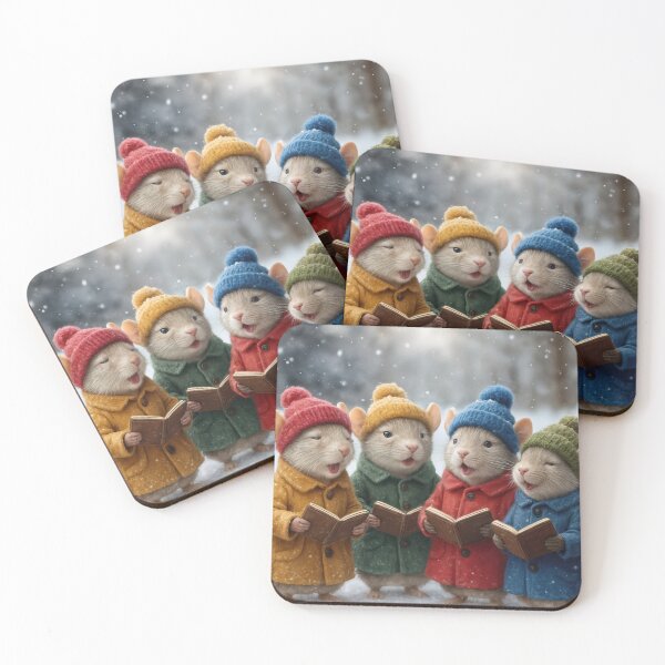 Item preview, Mice Singing Christmas Carols In Snow designed and sold by Maria Dryfhout.