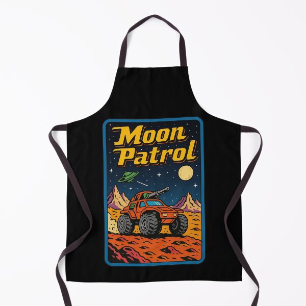 Item preview, Retro Sci-Fi Moon Patrol with Alien UFO and Space Tank. designed and sold by The-T-In-Retro.