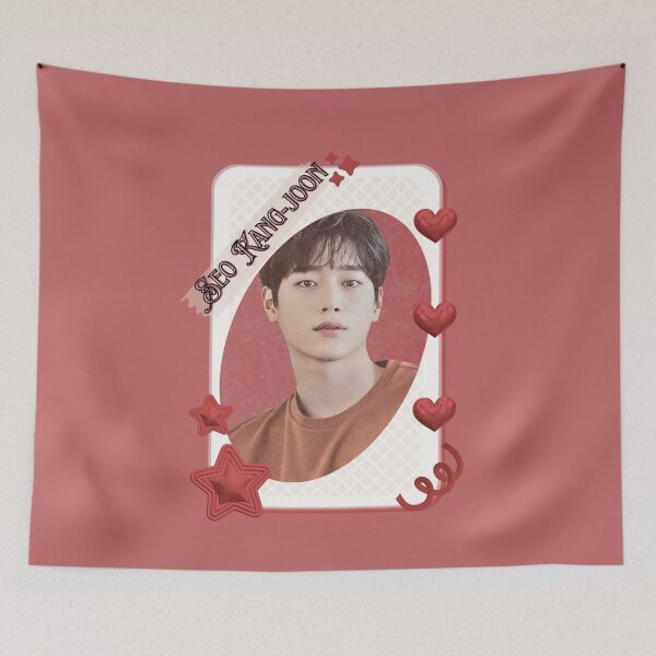 Item preview, Seo Kang-joon (서강준) Korean Actor Kdrama Group Card Red Aesthetic Collage Design designed and sold by AJUNICE STUDIO.