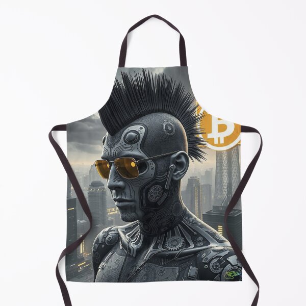 Item preview, Cyberpunk Bitcoin Warrior – Futuristic Crypto Revolution Art designed and sold by Benito Del Ray.