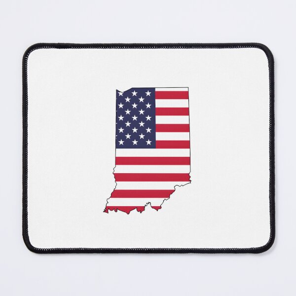 Item preview, Indiana USA Flag Silhouette – Stars and Stripes State Outline designed and sold by Paper Drip.