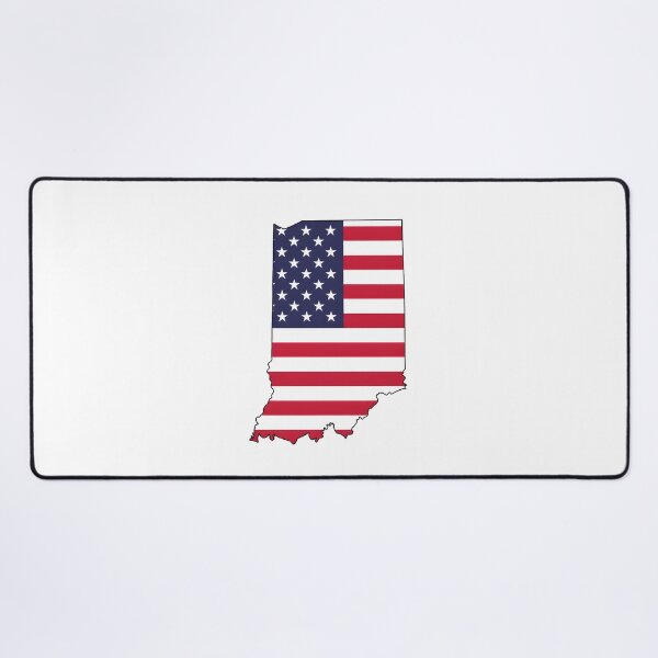 Item preview, Indiana USA Flag Silhouette – Stars and Stripes State Outline designed and sold by Paper Drip.