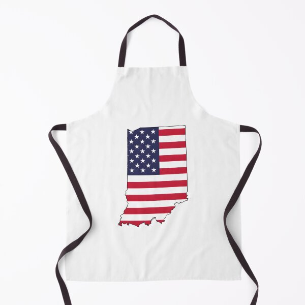 Item preview, Indiana USA Flag Silhouette – Stars and Stripes State Outline designed and sold by Paper Drip.