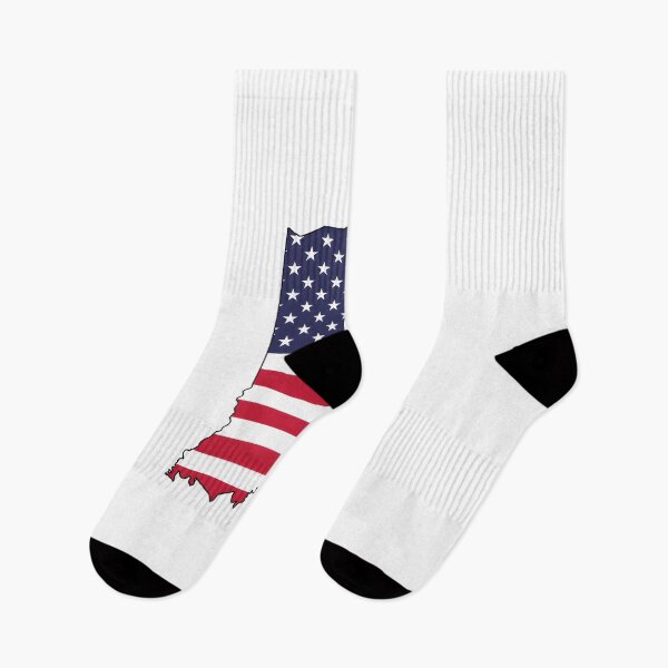 Item preview, Indiana USA Flag Silhouette – Stars and Stripes State Outline designed and sold by Paper Drip.