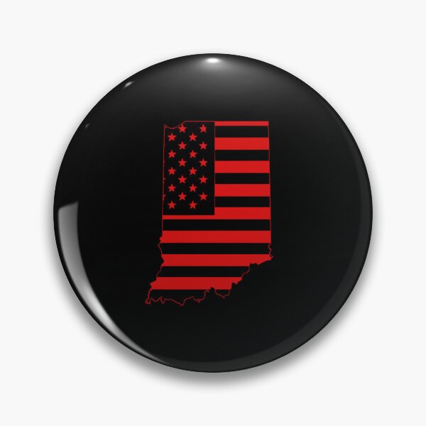 Item preview, Indiana USA Flag Silhouette – Stars and Stripes State Outline designed and sold by Paper Drip.