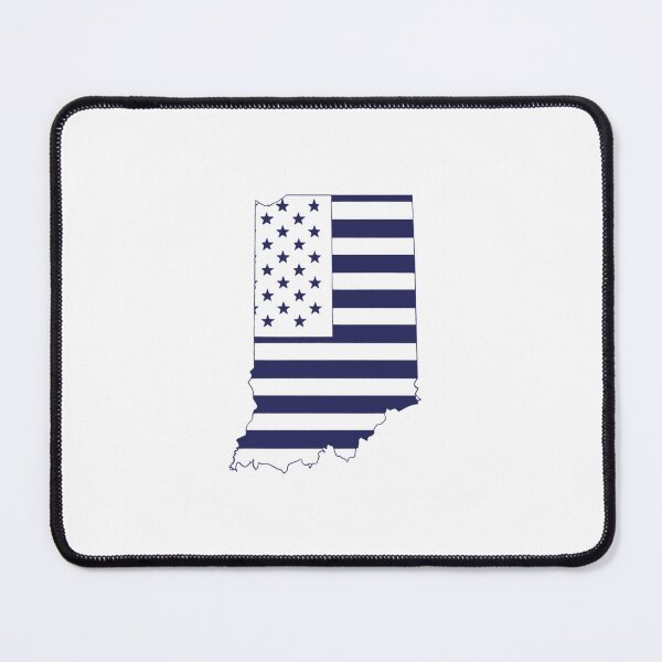 Item preview, Indiana USA Flag Silhouette – Stars and Stripes State Outline designed and sold by Paper Drip.