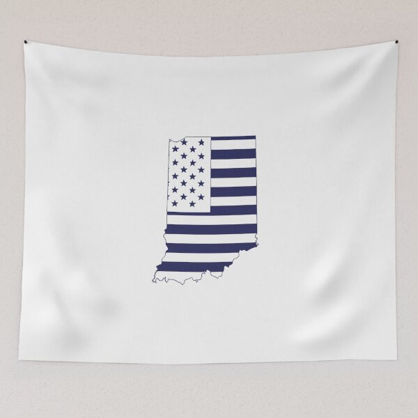 Item preview, Indiana USA Flag Silhouette – Stars and Stripes State Outline designed and sold by Paper Drip.
