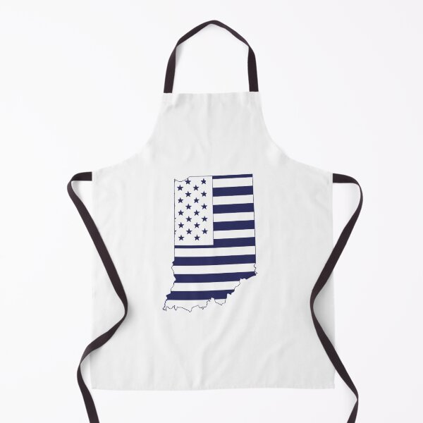 Item preview, Indiana USA Flag Silhouette – Stars and Stripes State Outline designed and sold by Paper Drip.
