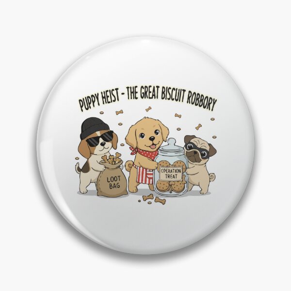 Item preview, Puppy Heist – Cute Funny Dog Treat Robbery designed and sold by The Real Life Symphony.