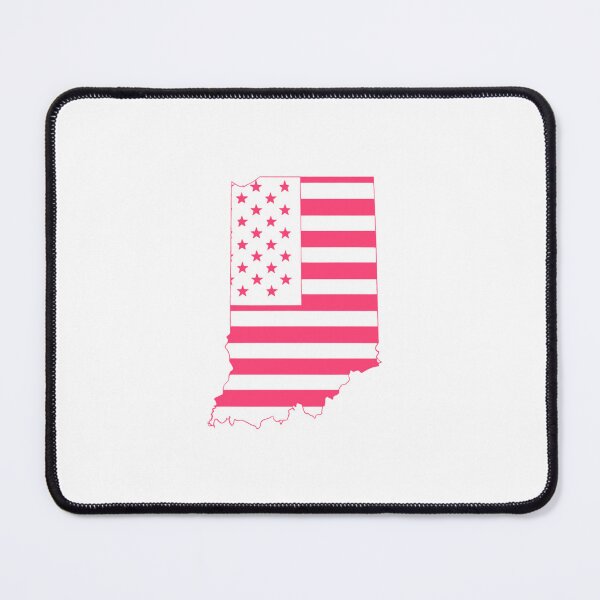 Item preview, Indiana USA Flag Silhouette – Stars and Stripes State Outline designed and sold by Paper Drip.