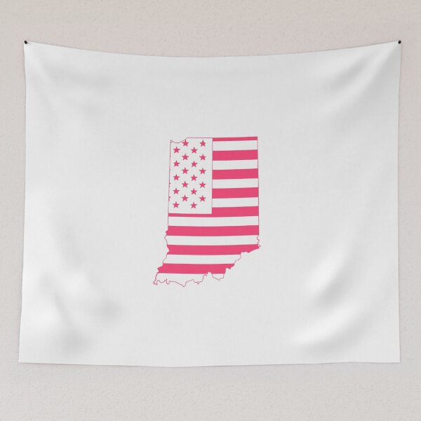 Item preview, Indiana USA Flag Silhouette – Stars and Stripes State Outline designed and sold by Paper Drip.