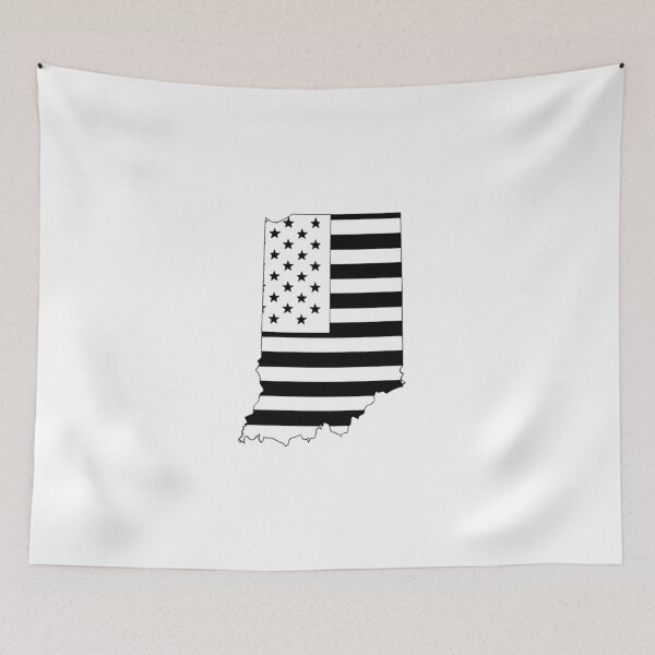 Item preview, Indiana USA Flag Silhouette – Stars and Stripes State Outline designed and sold by Paper Drip.