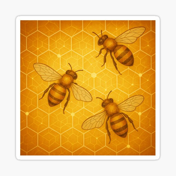 Item preview, Golden Architects – The Honeycomb Engineers designed and sold by GeoWild Designs.