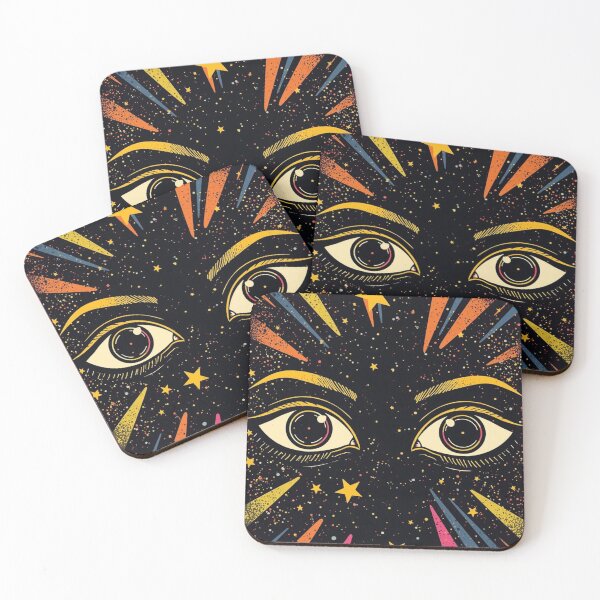 Item preview, Cosmic Vision – Retro Eye and Stars Psychedelic Art designed and sold by ArtBySylvia.
