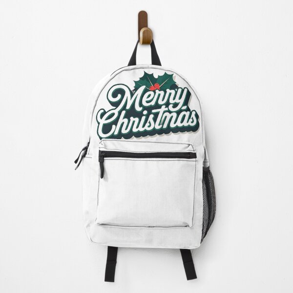Item preview, Retro Merry Christmas Text Illustration – Bold Black and White Calligraphic Typography with Holly Accents designed and sold by PixelVibe782.