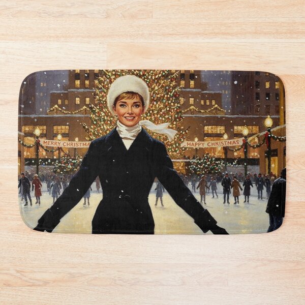 Item preview, Audrey Hepburn's NYC Christmas: Elegant Ice Skating at Rockefeller Center | Hollywood Holidays designed and sold by Art's Diner.