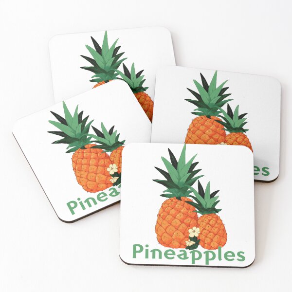 Item preview, Tropical Duo Delight – Pineapples in Bloom designed and sold by ForeverPrintsOK.