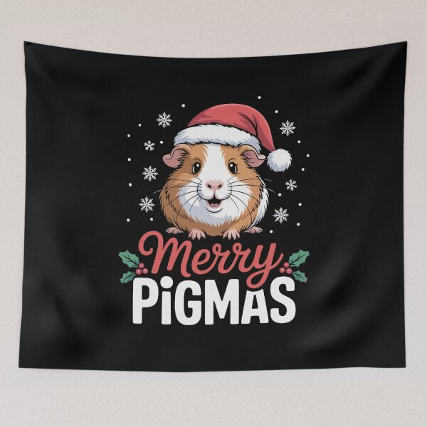 Item preview, Merry Pigmas Face Mask Funny Guinea Pig Christmas Santa Xmas designed and sold by Gogetgiggles.