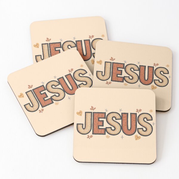 Item preview, JESUS Faux Embroidered Patch Design, Faith Inspirational Christian Digital Art, Hand-Drawn Stitched Letters, Religious PNG Clipart designed and sold by Hope & Light Designs.