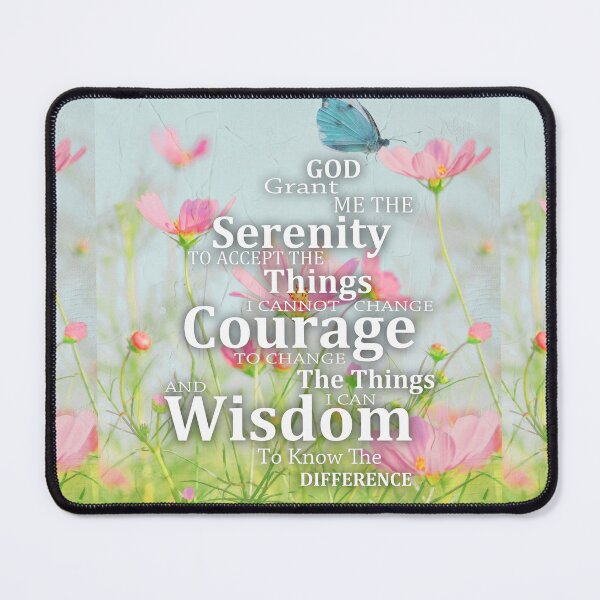 Item preview, Serenity Prayer Floral Butterfly Art designed and sold by Sharon Cummings Art.