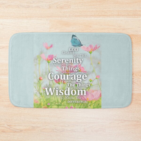 Item preview, Serenity Prayer Floral Butterfly Art designed and sold by Sharon Cummings Art.