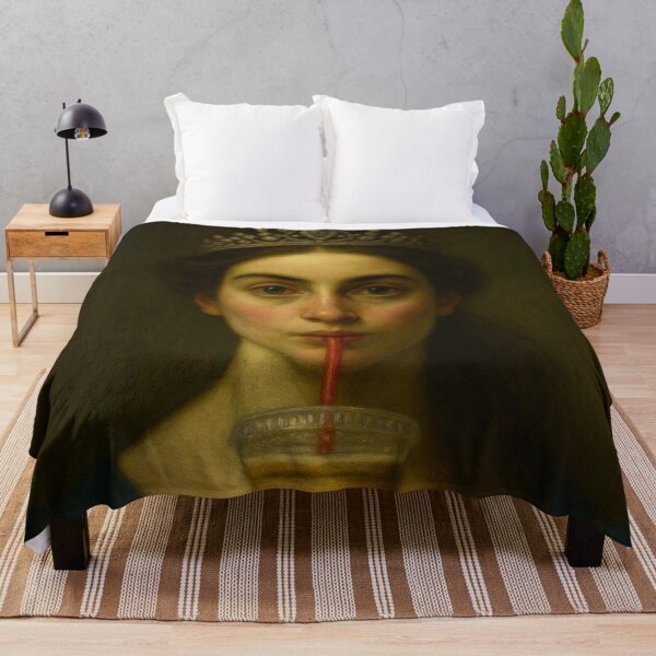Item preview, The Iced Coffee Queen | Modern French Neoclassical Art designed and sold by CARRAANN.