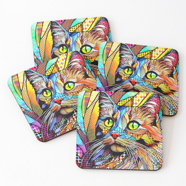 Item preview, Multicolor Cat patterns 711 Colorful Digital art designed and sold by artbylucie.